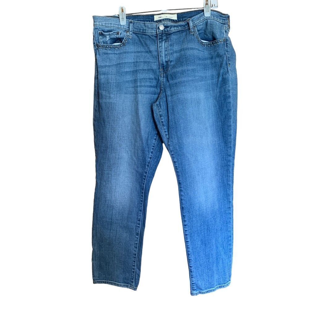 GAP Womens Size 33 Blue Real Straight Stretch Jeans